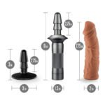 Karbonite Lock On Handle Kit with Realistic Dildo – Mocha - Image 3