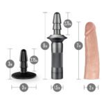 Karbonite Lock On Handle Kit with Realistic Dildo – Vanilla - Image 6