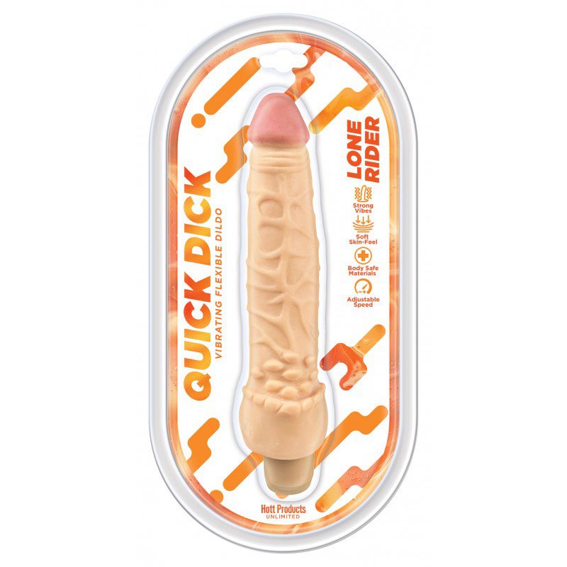 lone-rider-quick-dick-vibrating-flex-dildo-6-inch Lone Rider Quick Dick - Vibrating Flex Dildo - 6 Inch - Image 1