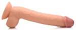 Long Logan 10 Inch Dildo With Balls - Light - Image 7