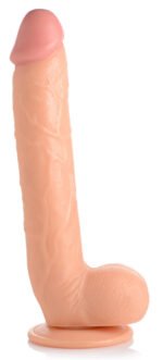 Long Logan 10 Inch Dildo With Balls - Light - Image 8