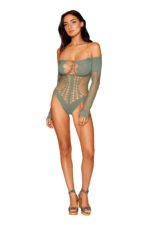 Long Sleeve Teddy - One Size - Sage - Image 2