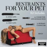 Lover's Bondage Bench – Red and Black - Image 2