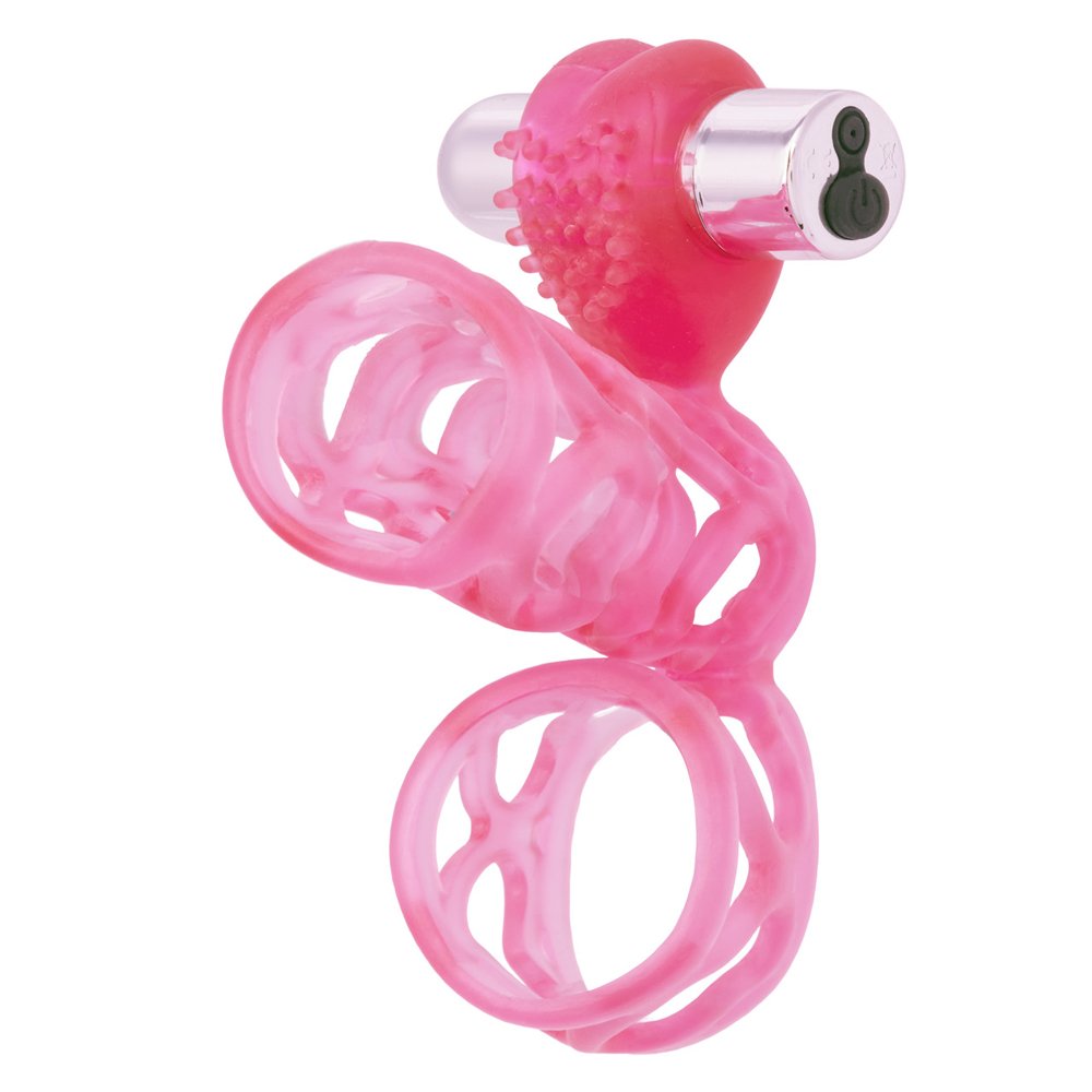 lovers-cage-stretchy-cock-cage-comfortable-scrotum-cage-pink-rechargeable Lovers Cage Stretchy Cock Cage Comfortable Scrotum Cage Pink Rechargeable - Image 1