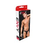 Low Rise Microfiber Zip Thong – Black – Medium/Large - Image 3