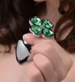 Lucky Clover Gem Anal Plug – Large, Nickel-Free Aluminum Alloy, Multi - Image 4
