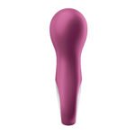 Satisfyer Lucky Libra Rechargeable Airpulse Vibrator with Ring Handle – Purple - Image 2