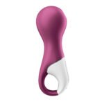Satisfyer Lucky Libra Rechargeable Airpulse Vibrator with Ring Handle – Purple - Image 3