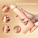 Luis App-Controlled Thrusting Dildo with Clitoral Licker – Beige - Image 4