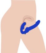 Revolver II Vibrating Strapless Strap on Dildo - Blue - Image 4