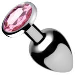 Pink Gem Anal Plug – Small, Aluminum - Image 2