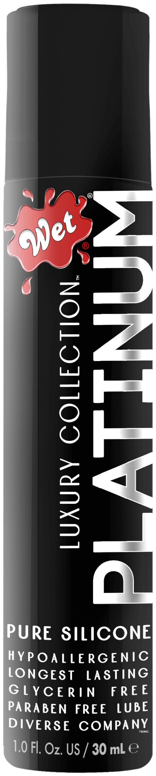 Wet Platinum Luxury Silicone Lubricant - 1 Fl. Oz.