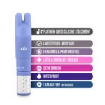 Rose Revitalize Massage Kit Vibrator with Silicone Attachments – Periwinkle - Image 3