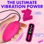 Vibrating Silicone Egg With Digital Remote – Pink - Image 4