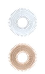 Mack Tuff Ribbed Cock Rings-Clear and Smoke