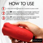 Magic Kiss Kissing Clitoral Stimulator With Thrusting Vibrator - Red - Image 3
