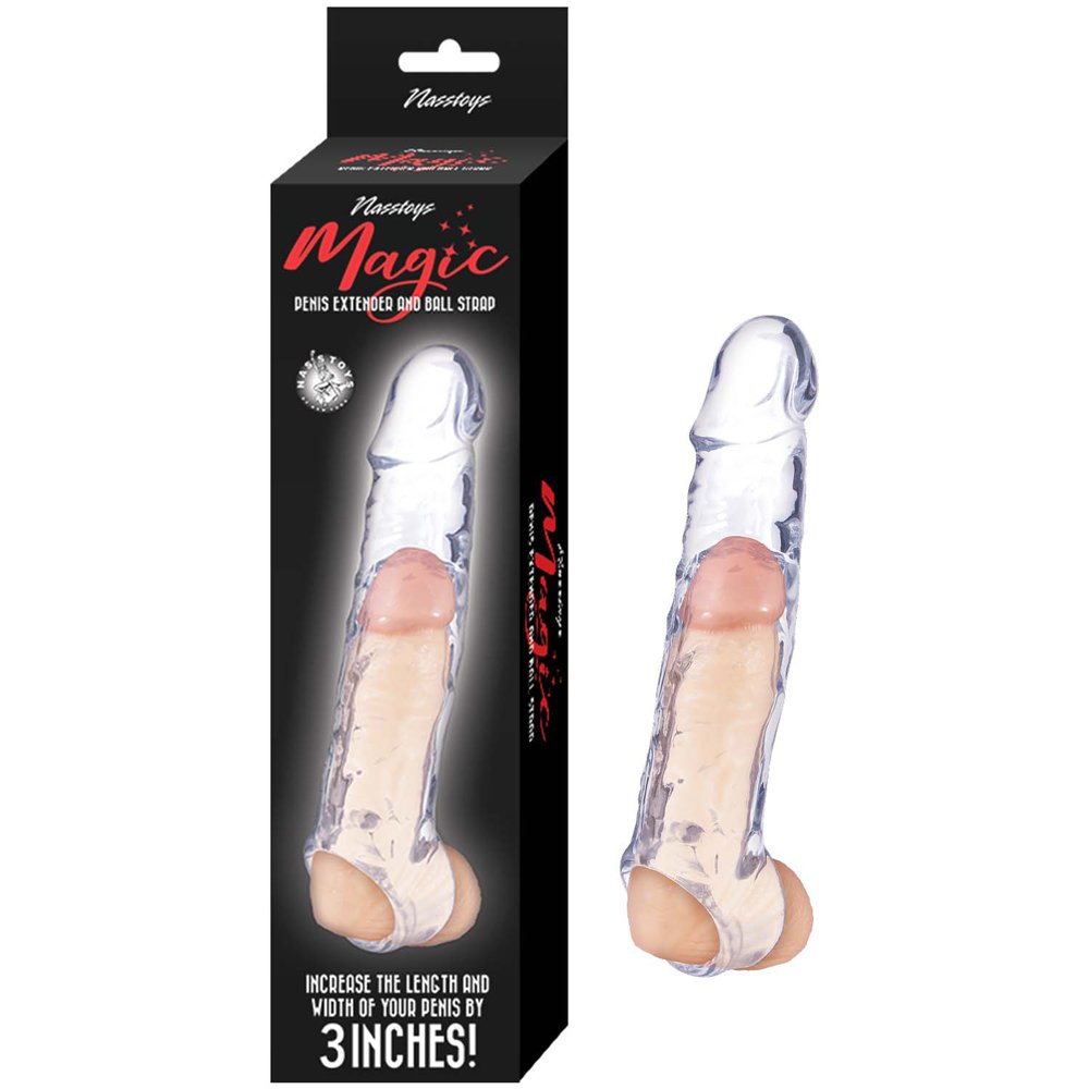 magic-penis-extender-and-ball-strap-65-clear Magic Penis Extender and Ball Strap 6.5" Clear - Image 1