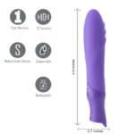 Margo Silicone Textured Bullet Vibrator - Neon Purple - Image 6