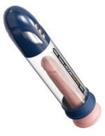 Max Boost Pro Flow Rechargeable Penis Pump – Blue/Clear - Image 3