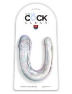 King Cock Clear Double Trouble Medium Flexible TPE Dildo