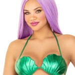 Mermaid Shell Bra Top - Medium - Green