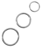 Metal C Ring Set – Silver, Three Graduated Sizes