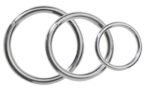 Metal C Ring Set – Silver, Three Graduated Sizes - Image 3