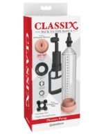 Classix Pleasure Pump Penis Pump with FantaFlesh Sleeve – Clear - Image 4