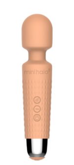 Mini Halo Peach Fuzz Rechargeable Wand Vibrator