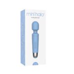 Mini Halo Powder Blue Rechargeable Vibrating Wand - Image 2