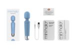 Mini Halo Powder Blue Rechargeable Vibrating Wand - Image 5