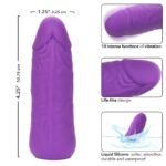 Mini Vibrating Studs Purple Liquid Silicone Vibrator - Image 2