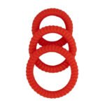 Ram Ultra Cocksweller Red Silicone Cock Ring Set – 3 Rings - Image 4