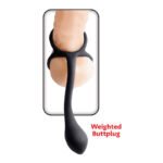My Cockring Cring with Butt Plug – Black, 100% Silicone - Image 3