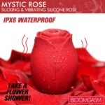 Mystic Rose Sucking and Vibrating Silicone Rose - Red - Image 2