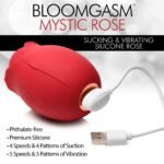Mystic Rose Sucking and Vibrating Silicone Rose - Red - Image 4