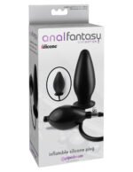 Anal Fantasy Collection Inflatable Silicone Plug - Black - Image 3
