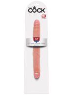 King Cock 12 Inch Slim Double Dildo - Flesh - Image 3