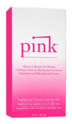 Pink 4oz Glass Bottle Silicone Lubricant - Image 2