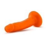 Neo - 5.5 Inch Dual Density Cock - Neon Orange - Image 4
