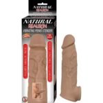 Natural Realskin Vibrating Penis Xtender - Brown - Image 3