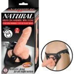 Natural Plus Size Strap-On Harness with Dong – Beige - Image 3