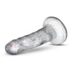 Naturally Yours - 5.5 Inch Glitter Dong - Sparkling Clear - Image 4