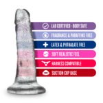 Naturally Yours - 5.5 Inch Glitter Dong - Sparkling Clear - Image 6