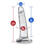 Naturally Yours - 5.5 Inch Glitter Dong - Sparkling Clear - Image 8