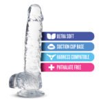 Naturally Yours 6 Inch Crystalline Dildo – Clear - Image 4