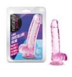 Naturally Yours 6 Inch Crystalline Dildo – Rose - Image 6