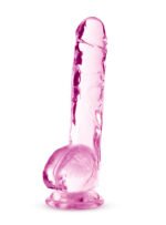 Naturally Yours - 8 Inch Crystalline Dildo - Rose - Image 2