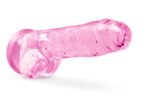 Naturally Yours - 8 Inch Crystalline Dildo - Rose - Image 5