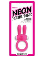 Neon Rabbit Ring Vibrating Cock Ring – Pink - Image 2